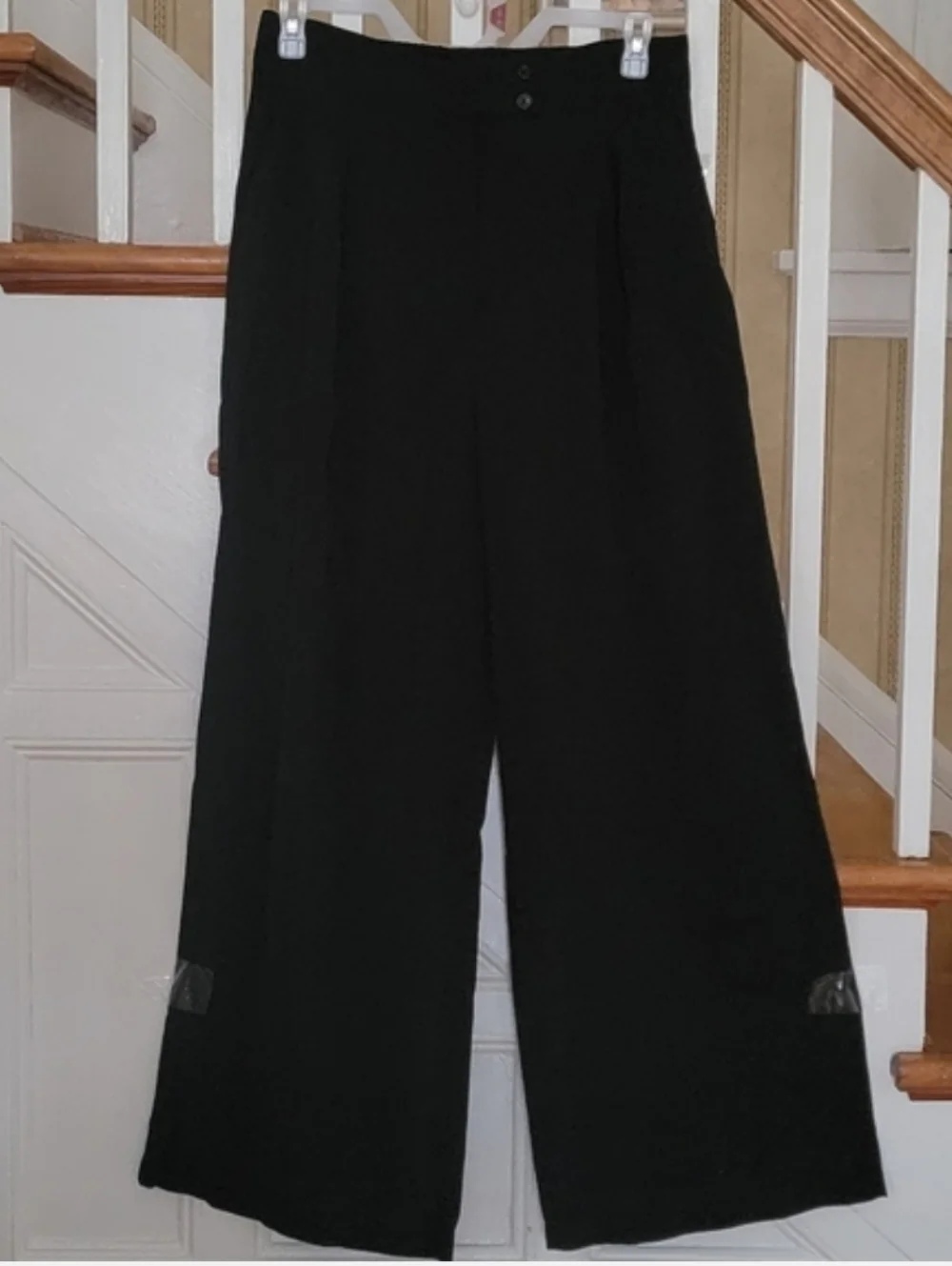 JESSICA SIMPSON Melba Wide Leg Black Flare Trouser Pants Size 14 - Picture 2 of 12